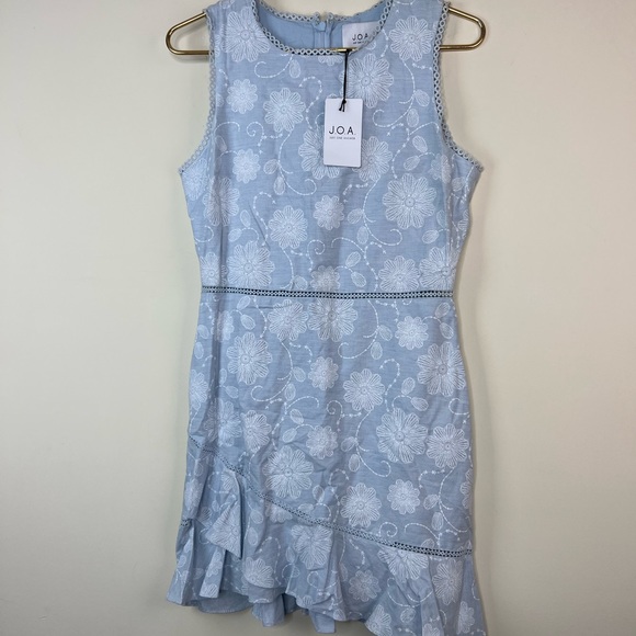 J.O.A. Blue Floral Dress, Medium - Picture 2 of 6